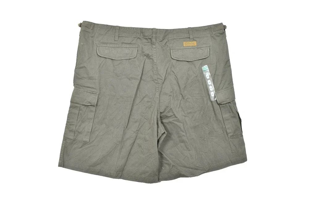 Cabela's Outdoors Men's Size 48 Cargo Shorts Gray 100% Cotton Heavy Duty Utility